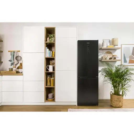 Холодильник Gorenje NRK619EABXL4 с нижней морозильной камерой 185х60х60 см 2 двери Х 204 л М 96 л A+ NoFrost Plus Fresh zone черный - фото 2