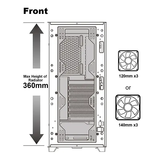 Корпус AZZA GUARDIAN GLASS черный (CSAZ-520BG) без блока питания - фото 9