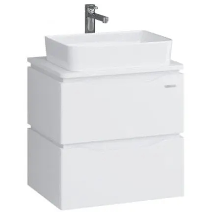 Тумба підвісна Sanwerk Алесса Air 60 Білий з Топ панеллю та умивальником Rapid 50x35 (MV0000899) Білий - фото 1