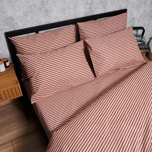 Комплект постельного белья Moon&Star Бязь Gold Люкс Autumn Stripes Евро 200х220 наволочки 2х50х70 - фото 7