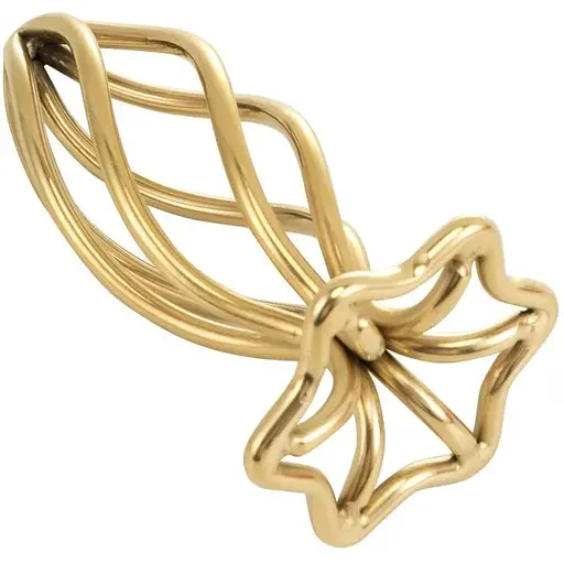 Анальна пробка Lockink Sevanda Hollow Spiral Golden Metal L - фото 5