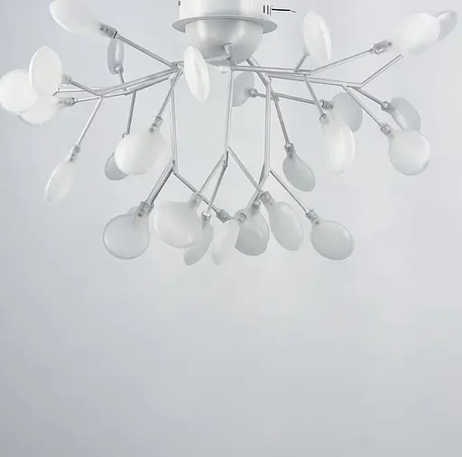 Стильна люстра з гілочками на 45 ламп в білому корпусі | Арт. H 686/45 C WT | Line F - фото 3