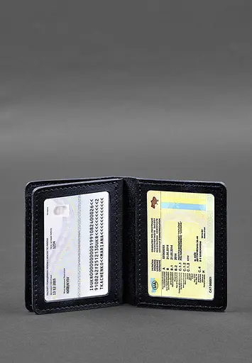 Кожаная обложка для водительского удостоверения, ID и пластиковых карт 2.0 синий - фото 7