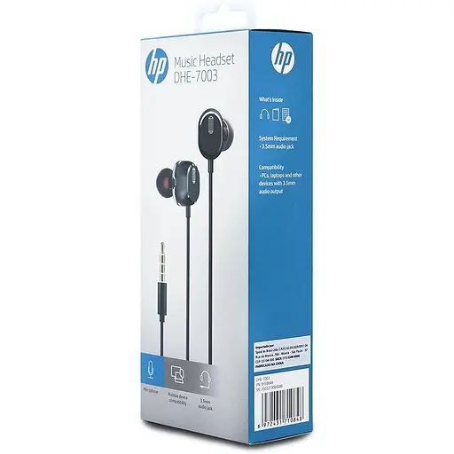 Гарнитура HP DHE-7003 3,5 мм Volume Control Black - фото 3