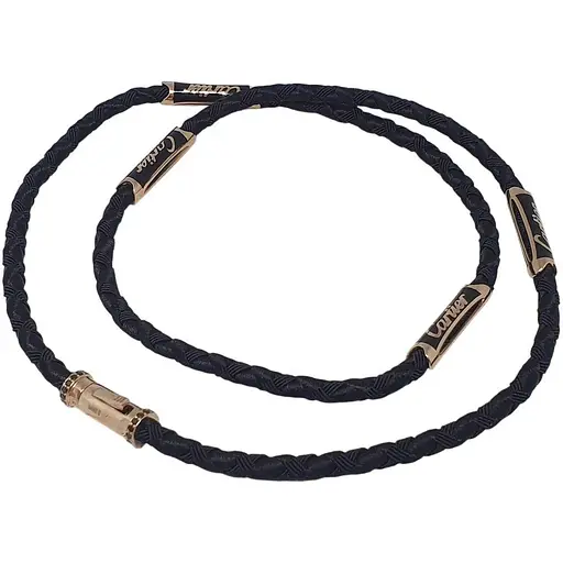 Ювелирный шелковый шнурок Golden Time с золотыми вставками. Ц2044/4 60