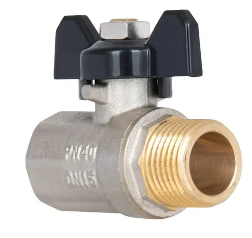 Кран шаровой Thermo Alliance Base 1/2" ВН прямой, PN40, бабочка SD607W15 - фото 2