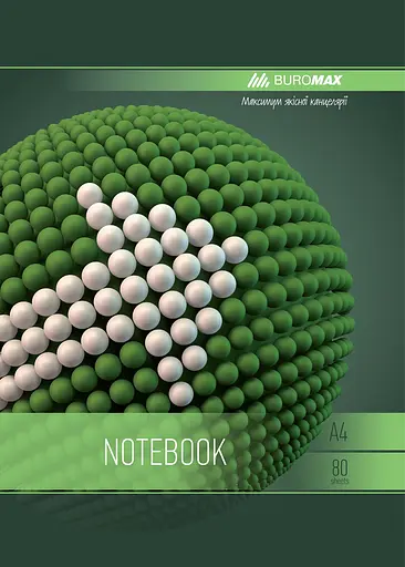 Тетрадь для заметок BUROMAX, А4, 80 листов, клетка, спираль, BM.24452101-04