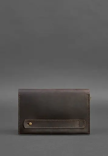 Шкіряний чоловічий клатч-барсетка 3.0 темно-коричневий Crazy Horse - фото 7