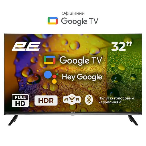 2E Телевізор 32" LED FHD 60Hz Smart Google TV Black - фото 2