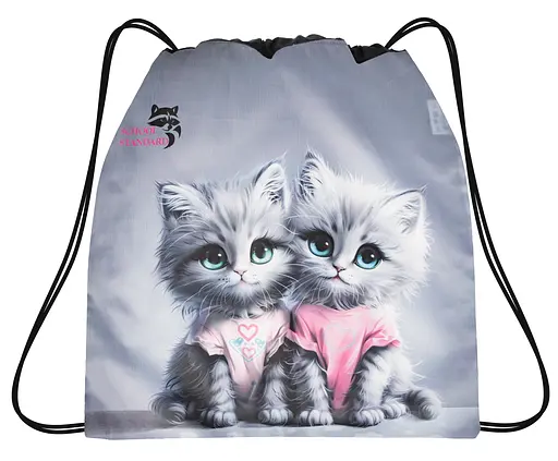 Мешок для сменной обуви для девочки c Котиком School Standard MSS-46