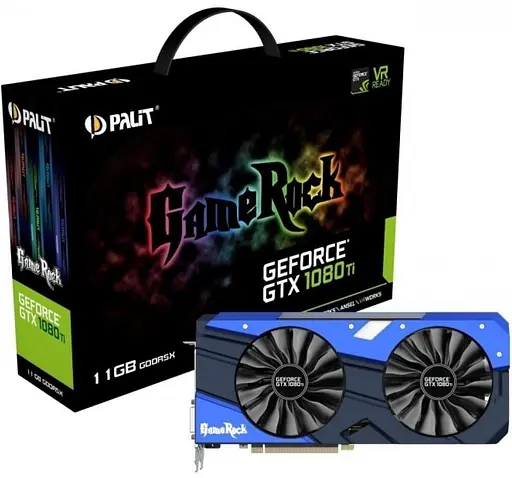 Видеокарта Palit GTX 1080Ti 11Gb GameRock Premium Edition (NEB108TH15LC-1020G) (GDDR5X, 352 bit, PCI-E 3.0 x16) Б/у - фото 7