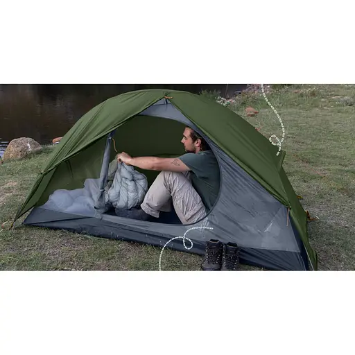 Одноместная палатка Naturehike Cycling 1 NH18A095-D 210T (Темно-зеленый) - фото 6