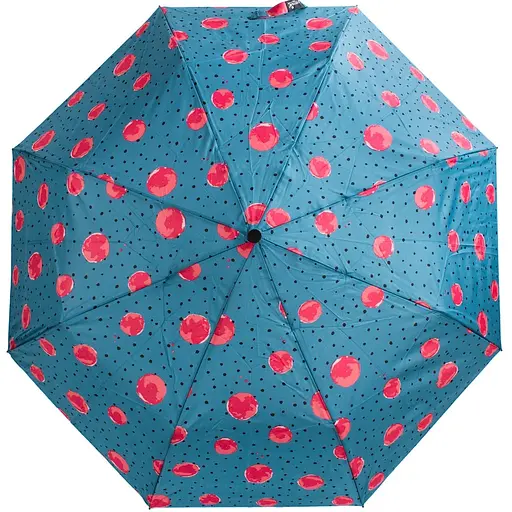 Женский складной зонтик полуавтомат Happy Rain 95 см синий