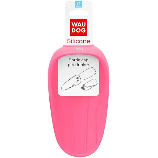 Поилка-насадка на бутылку Waudog Silicone 165х90 мм розовый