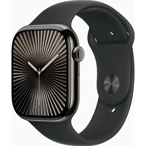 Смарт-часы Apple Watch Series 10 GPS + Cellular 46mm Slate Titanium Case w. Black Sport Band - M/L MWYE3 - фото 1