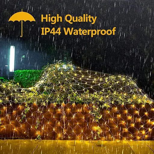 TIYUPA 3M x 2M Уличные сетчатые светильники, 204 светодиодные сказочные гирлянды - фото 3