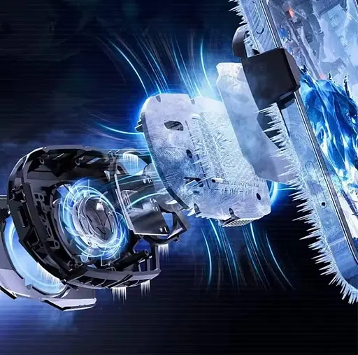 Кулер з екраном активне охолодження для телефону / планшета Memo DL16 шириною до 93 мм Black (18520) - фото 4