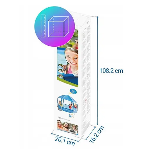 Басейн каркасний дитячий Intex 28209 шестикутний 183x38 см 700 л з навісом - фото 5