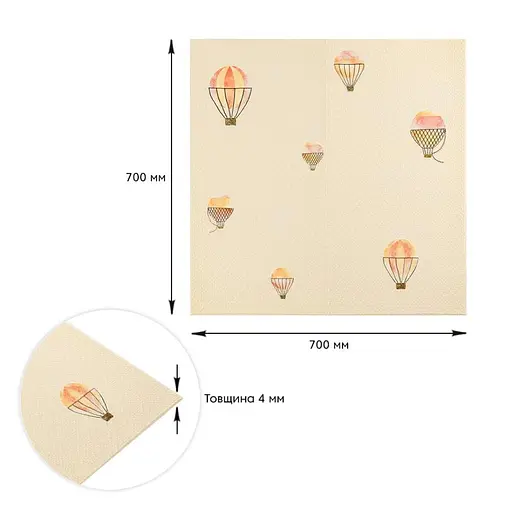 Панель стеновая 3D 700х700х4мм Воздушные шары рогожка SW-00001973 - фото 3