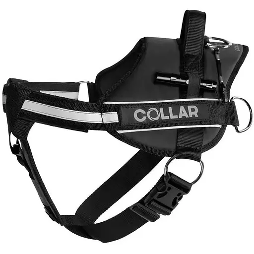 Шлея Dog Extreme "Police" №4 з ліхтариком (В:70-100см), чорний