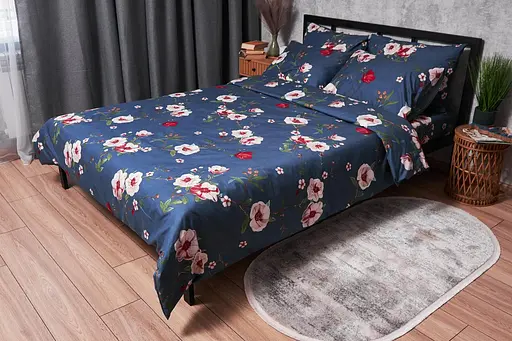 Комплект постельного белья Moon&Star Полисатин Premium Bush Peony полуторный 143х210 см наволочки 4х70х70 см - фото 1