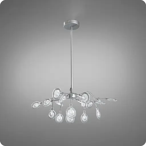 Люстра подвесная 517 Dlight на 18 ламп Хром Сатин (01948) - фото 2