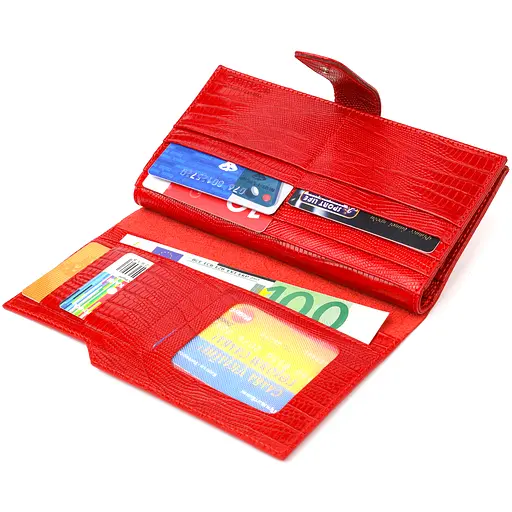 Женский кожаный кошелек Canpellini 10х18.7х2 см acs0025154 - фото 4