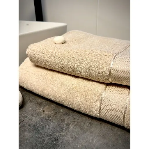 Набір махрових рушників для ванної LeLit 70x140 см + 50x90 см 2 шт. бежевий (le2000000298788) - фото 5