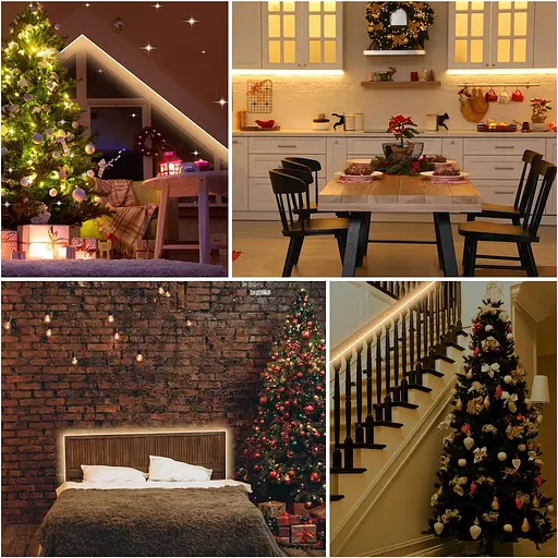 LED стрічка ROUKLE 8 мм COB LED Strip Light - 10M 24V Dimmable Super Bright Tape Lights CRI90+ з радіочастотним пультом - фото 8