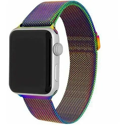Ремінець Creasted для годинника Milanese loop steel bracelet Apple watch, 42 44 мм Oil rainbow