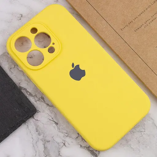 Чехол Epik Silicone Case Full Camera Protective AA для Apple iPhone 15 Pro 6.1 Желтый/Yellow - фото 5