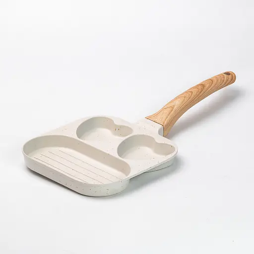 Сковорода порционная 3 секции фигурная сковорода Белый - фото 3