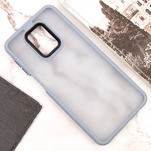Чохол TPU+PC Lyon Frosted для Xiaomi Redmi Note 9s / Note 9 Pro / Note 9 Pro Max Sierra Blue - фото 4