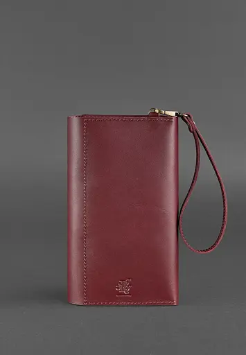 Кожаный клатч-органайзер (Тревел-Кейс) 5.0 бордовый - фото 4