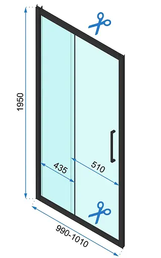 Душові двері Rea Rapid Slide 100 gold REA-K5611 - фото 2