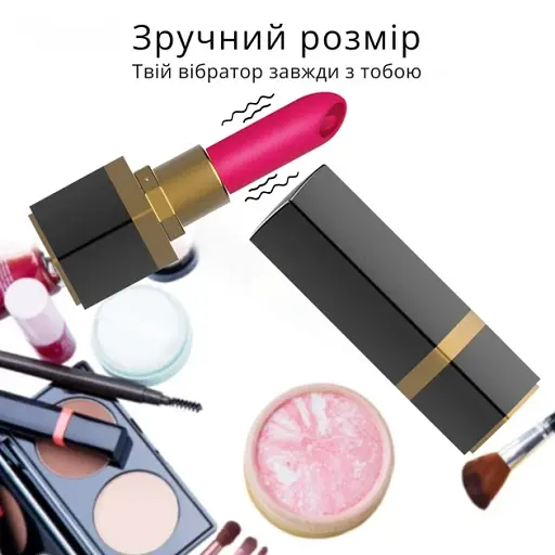 Вибратор I’MCUM KissLips в форме губной помады Черный (IM-KST503) - фото 6