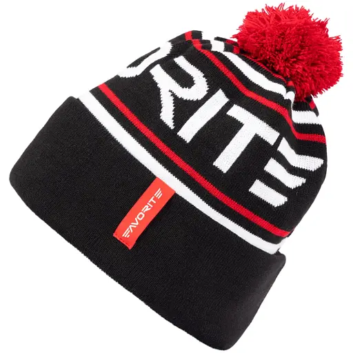 Шапка Favorite Pompon Hat 56 Black White Logo - фото 2