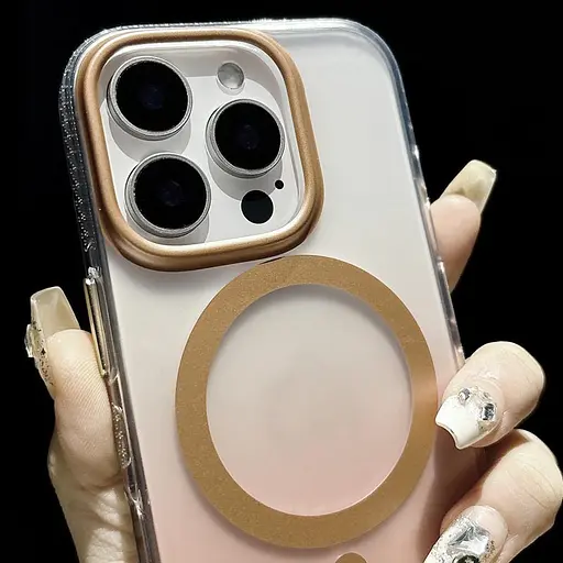 Чохол Epik TPU+PC Shadow with MagSafe для Apple iPhone 15 Pro 6.1 Quicksand gold - фото 3