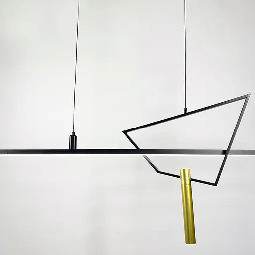 Геометрична видовжена люстра Island Line.F MJ 25-1200 BK - фото 3