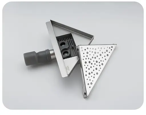 Трап для душа угловой Gappo G82020-1 нержавеющая сталь 200x200 мм - фото 3