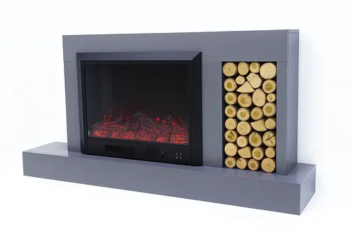 Електричний камін Novela 1500Вт Bluetooth звук потріскування дров Anthracite (10080112) - фото 4