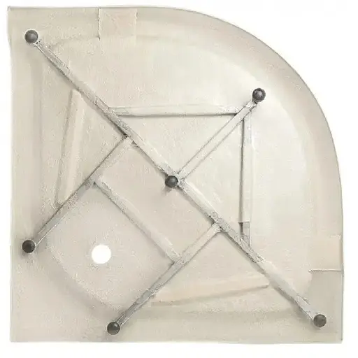 Поддон душевой низкий (полукруглый) WIZ 80х80х14 см. Акриловый с панелью и ножками - фото 8