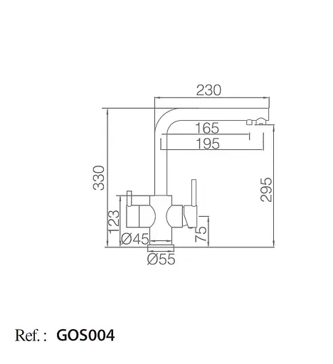 Змішувач для кухні Imex Marsela з підключенням фільтрованої води хром GOS004 Хром - фото 4