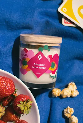 Свічка Мальви біля хати 250 мл 30 год Соєвий віск Стандартні - фото 2