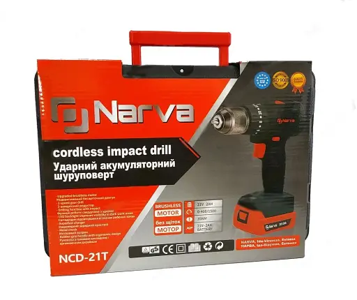 Шуруповерт ударный бесщеточный Narva NCD-21T кейс 2 Ah 21 В 2 АКБ и ЗУ 30412 - фото 3