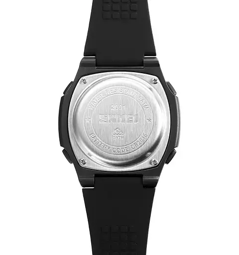 Годинник чоловічий наручний Skmei 2091 (Чорний/Золото/Чорний) - фото 7