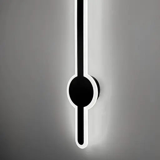 Видовжене світлодіодне чорне бра 80 см Арт. WJ 020/800 BK Line F - фото 5