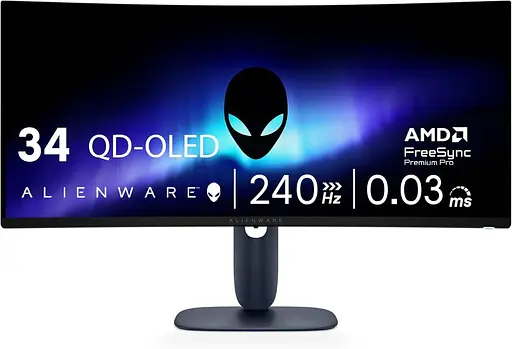 Монітор 34" Dell AW3425DW QD-OLED Curved UWQHD OLED 240Hz (210-BRTW) - фото 1