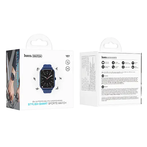 Смарт-годинник Hoco Smart Watch Y27 Smart sports watch (call version) Blue - фото 5