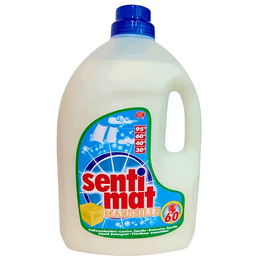 Універсальний гель для прання всіх типів тканин Sentimat Marseille 3 літри 60 прань Liquid Detergent